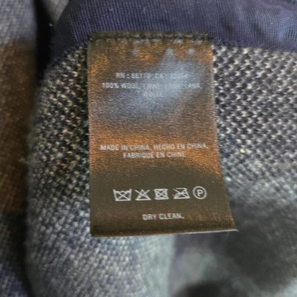 Field Flower Gray & Navy Gingham Wool Peacoat | XS (can fit S or M) - Picture 4 of 5